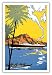 Steamship and Hawaiian Outrigger Canoe, c.1930 - Vintage Hawaiian Art Poster Print - 12