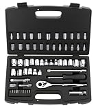 Stanley 92-809 MaxDrive 60-Piece 1/4 and 3/8-inch Standard and Metric Socket Set With Case