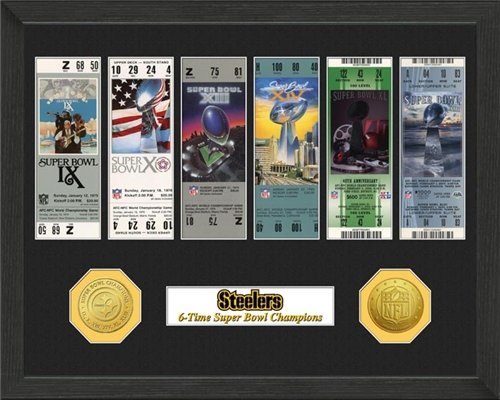 Pittsburgh Steelers Framed SB Championship Ticket Collection