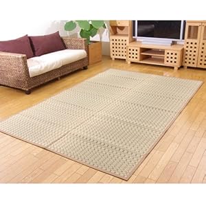 【クリックで詳細表示】純国産 掛川織 い草カーペット 『奥丹後』 江戸間6畳(約261×352cm)