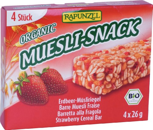 Rapunzel Muesli-Snack Erdbeere, 2er Pack (2 x 104 g) - Bio