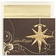 Star Ornament On Mocha Christmas Cards -