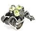 Showstopper - Flamboyant Cocktail Ring w/Peridot CZs Showstopper - Flamboyant Cocktail Ring w/Peridot CZs