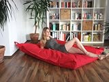 Riesiger Sitzsack Sitzkissen Bodenkissen Gartenkissen 130x160 ROT Sitz Sack