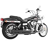 IMAGE OF Freedom Performance American Patriot (LG) Slash Black Exhaust for 1991-2005 Harley Davidson Dyna