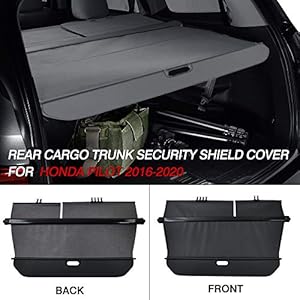 Powerty Retractable Cargo Cover For Honda Pilot Ex L Elite Touring 2016 2019 2020 Trunk Shielding