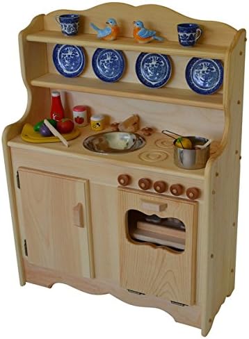 Elves and Angels Sylvie's Natural Wooden Toy Kitchen