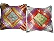 2 Ethnic Vintage Sari Zari Borders Toss Pillow Cushion Covers