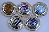 50 Murano Art Glass FOLDING purse hook mixer with black velvet in Gift Boxes