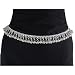 White Brass Bells Chain Link Belt, Sexy Hip Chain, Fits waist or hips 36" - 42" for Belly Dancing or Casual Wear