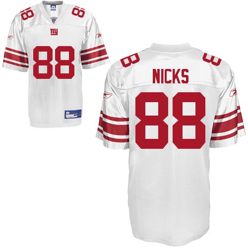 Hakeem Nicks #88 White/Red New York Giants Reebok NFL Premier All Stitched Replica Jersey Size - Adult Large