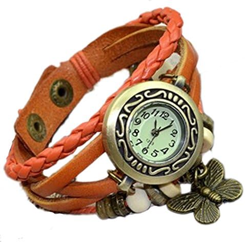 Misslo® Boho Chic Vintage Inspired Watch with Butterfly (Orange)