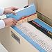 Smead File Folder, Reinforced Straight-Cut Tab, Letter Size, Blue, 100 per Box (12010)