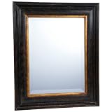 Wyndham House™ Dark Brown Wood Framed Beveled Glass Mirror