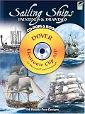 Sailing Ships Paintings and Drawings CD-ROM and Book (Dover Electronic Clip Art)