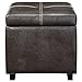 Modway Treasure Espresso Vinyl Storage Cube Ottoman