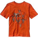 Patagonia Skull and Bones T-Shirt - Short-Sleeve - Boy's Clementine, XL