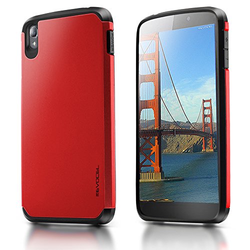 EvocelÂ® Alcatel OneTouch Idol 3 5.5 [Dual Layer Series] Hybrid Armor Protector Case For Alcatel OneTouch Idol 3 (5.5 inch) - Retail Packaging, Fire Engine Red (EVO-ALIDOL55-SA03)