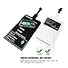 LIPLILY Universal QI Wireless Charging Receiver Patch Modules Bundle, 1 Receiver for IPhone 5/5S/5C/6S/6Plus/6SPlus and 1 Receiver for Android Mobile, Micro USB Interface Port