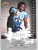 Chris Johnson RC (RC - Rookie Card) Tennessee Titans / 2008 Upper Deck First Edition Football Card # 157 / NFL Football Trading Card in Screwdown!