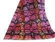 Coach Pink Black Plaid Tartan Guaze Signature Scarf 98762