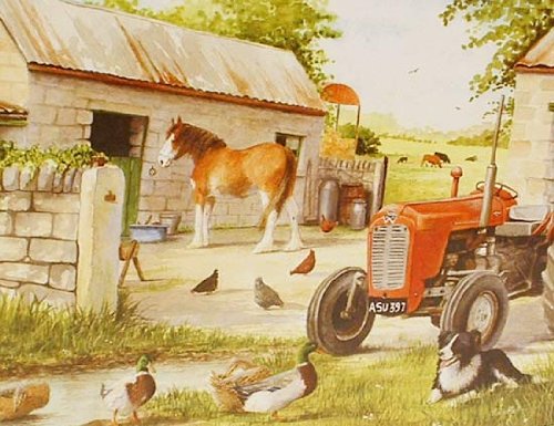 Big 250 Piece Jigsaw Puzzle Dog & Duck - Farm Theme