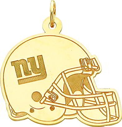 14K Gold NFL New York Giants Football Helmet Charm