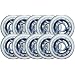 Clear / Silver Inline Skate Wheels 80mm 78a 10-Pack