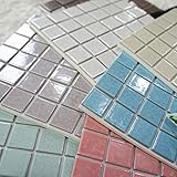シール式モザイクタイルシート デコレ/［ジェラート/1枚販売］/Z3K/ライチ/1枚サイズ：15cm×15cm