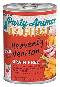 Party Animal Grain Free Can Dog Venison 13 oz Case 12
