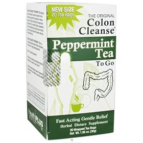 Health Plus Colon Cleanse, Peppermint Tea, 20 Count