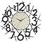 Metal Wall Clock - Matte Black