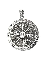 Sterling Silver Wheel of the Year Pendant by Dryad Design