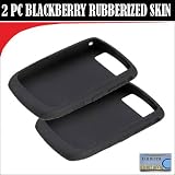 Original OEM 2 Pack Black Silicone Skin for your Blackberry Curve 8900 + DBROTH Cloth