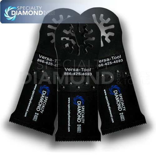 Versa-Tool DB3A 1-3/8-Inch Wood Cutting Universal Oscillating Saw Blade For Dremel Multi-Max, 3 Pack