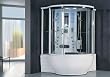 Jacuzzi Whirlpool Bathtub Shower Steam Sauna Computerized Massage Jets SPA TV MP3 White Model 168WH