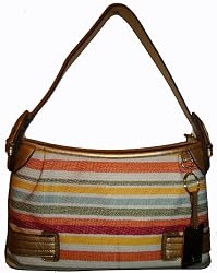 Women's Etienne Aigner Purse Handbag Keila Collection Stripe/Gold