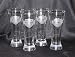 Set of 4 Etched Glasses Harley Davidson Pilsner Beer Glasses