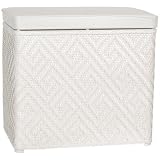 Cushion Top Long Style Hamper - White (White) (19.5H x 12.75W x 21D)