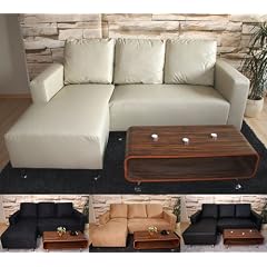 Sofa Couch Ecksofa Eckcouch M48, 196cm