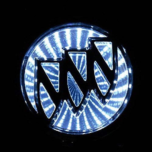 SunShine 3D Car LED LOGO Lights Emblem Badge Sticker Lamp for Buick Enclave Lucerne Encore Excelle Regal Emblems ( 9.3*9.3CM )
