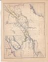 Antique Engraved Map of Canada with Hand Colored Outlines with Inset of New Brunswich and Nova Scotia by W. Hughes from 1848 Barclay's Universal Dictionary