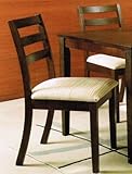 Set of 2 Dining Chairs in Walnut Finish