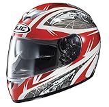 HJC FS-10 Fossil MC-1 Full Face Motorcycle Helmet White/Red/Silver L