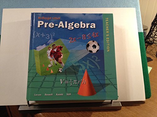 McDougal Littell Pre-Algebra, Teacher's Edition