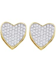 0.33CTW DIAMOND LADIES HEART EARRINGS
