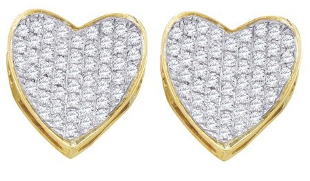 0.33CTW DIAMOND LADIES HEART EARRINGS