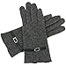 Alpine Swiss Womens Wool Leather Trim Evening Gloves Touch Screen Dressy Buckle