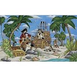 (99x164) Pirates Burying Treasure Huge Wall Mural Art Print Poster