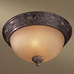 Minka Caspian Golden Bronze Flush Mount 727-355